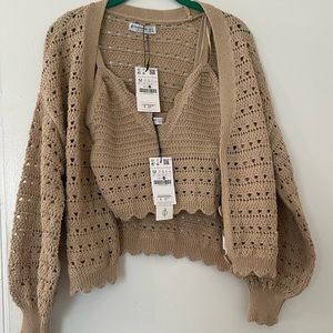 NEW Zara sweater set - tank top and cardigan